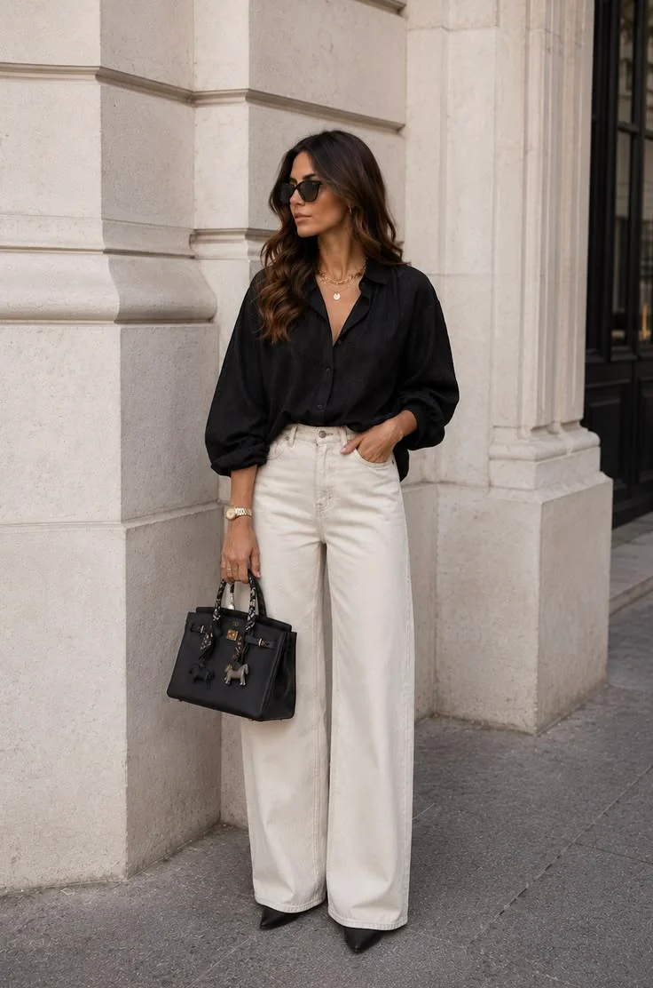 white jeans outfit