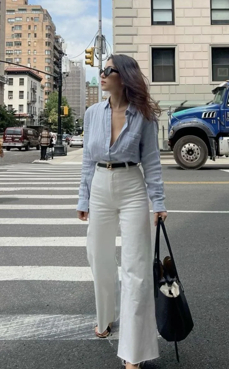 white jeans outfit