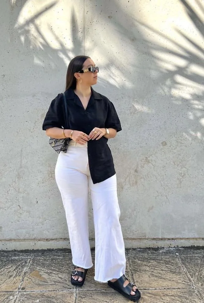 white jeans outfit