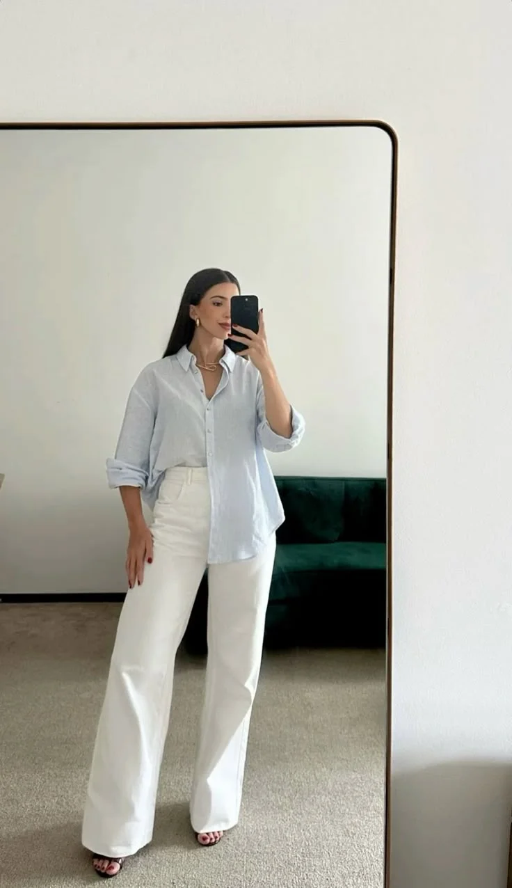 white jeans outfit