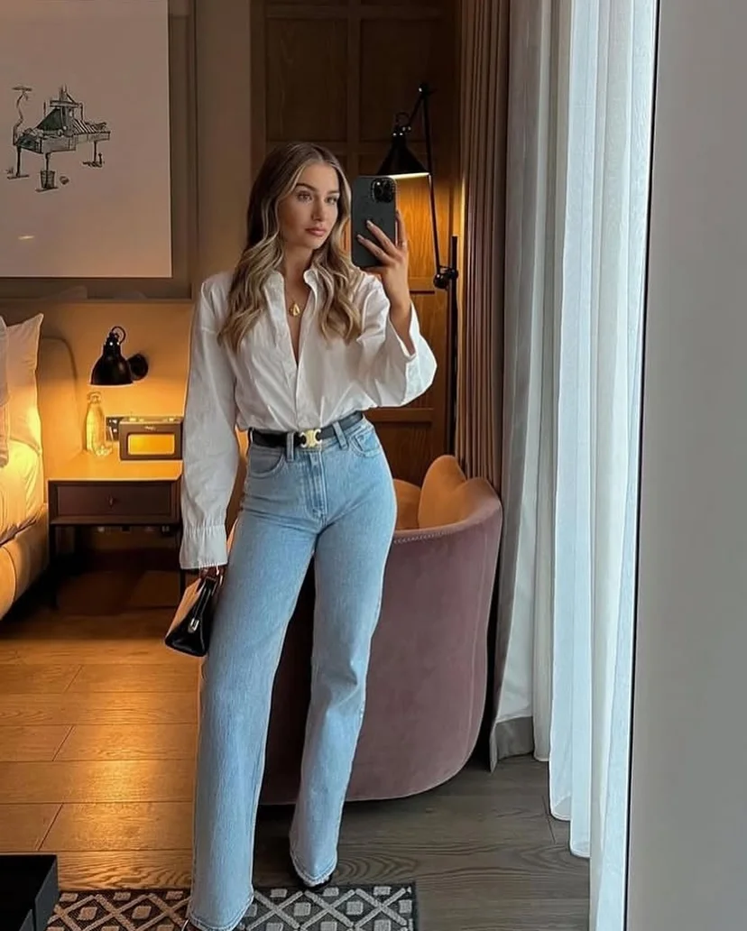white shirt outfit