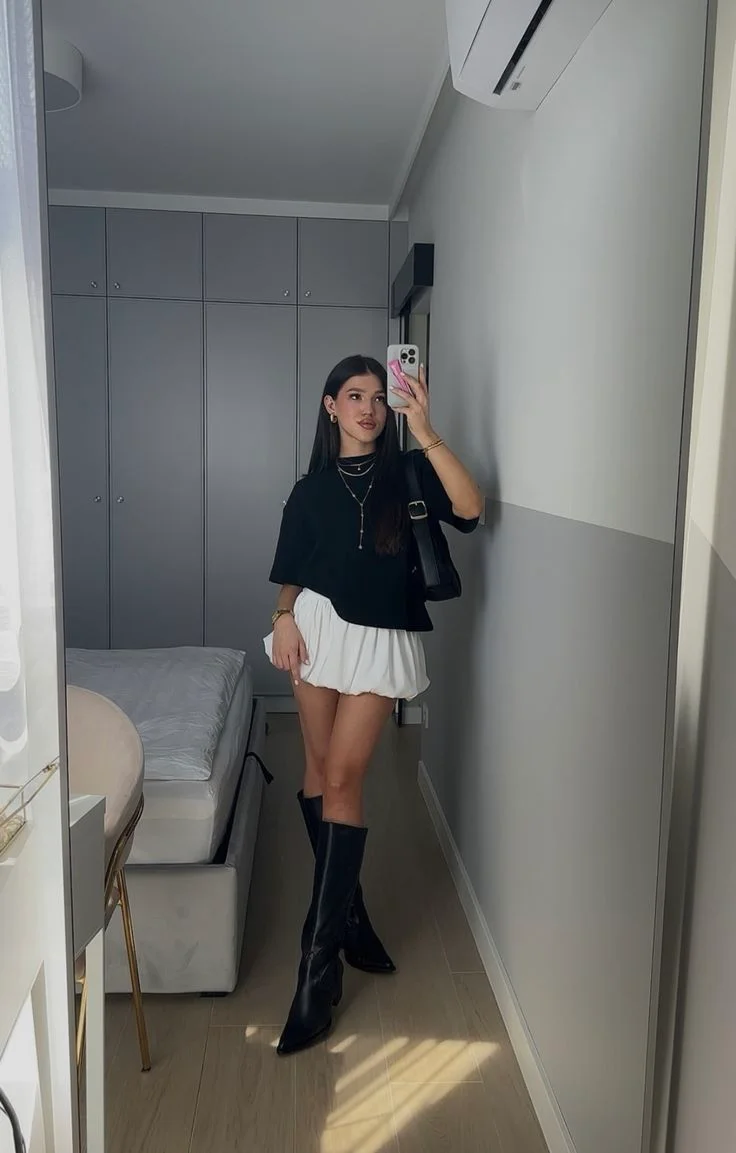 white skirt outfits