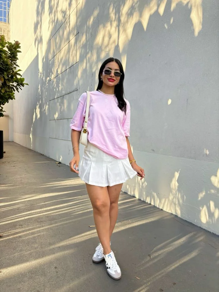 white skirt outfits