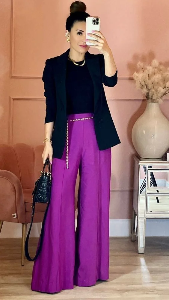 wide leg pants outfit